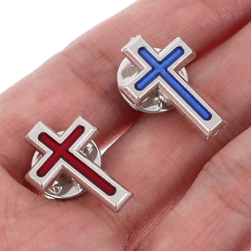 GALPADA 2pcs Holy Communion Brooch Cross Lapel Pin for Men Gold Cross Suit Pin Religious Brooch for First Holy Communion Baptism Eucharist Church Formal Wear
