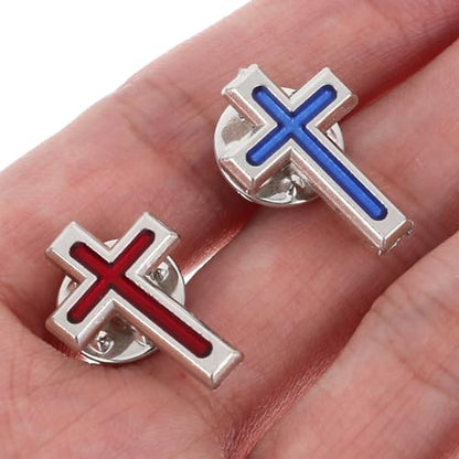 GALPADA 2pcs Holy Communion Brooch Cross Lapel Pin for Men Gold Cross Suit Pin Religious Brooch for First Holy Communion Baptism Eucharist Church Formal Wear