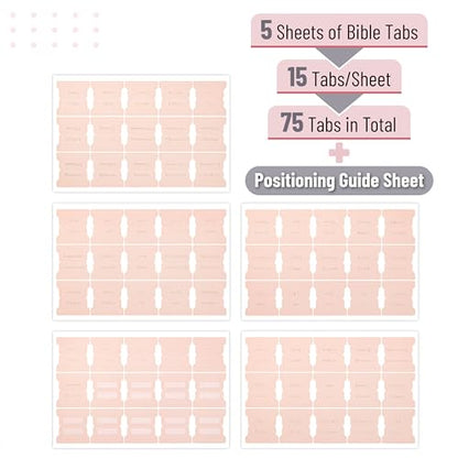 Mr. Pen- Laminated Bible Tabs, 75 pcs, Easy-to-Read & Apply - color: Metallic Gold Lettering