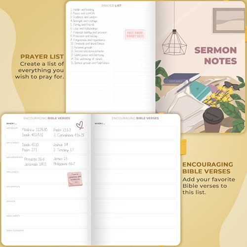 Clever Fox Bible Study Journal, Guide, Supplies for Women A5 Amber Yellow - color: Amber Yellow, size: A5 (5.8'' x 8.3'')