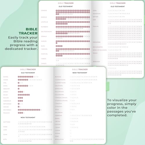 Clever Fox Bible Study Journal, Guide, Supplies for Women 7x10 Mint Cream - color: Mint Cream, size: Smaller than A4 (7" x 10")