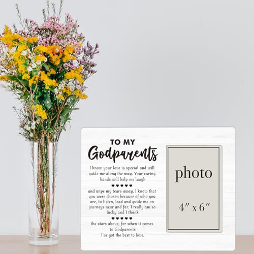 Godparents Gifts for Baptism Picture Frame, Godparent Proposal Gifts - color: Godparents