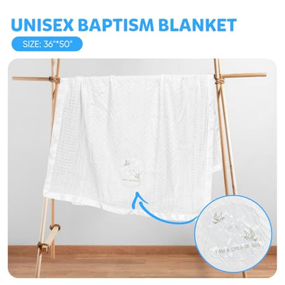 Baptism Blanket Christening Gifts for Girls Boys - color: I Am Child of God Blanket