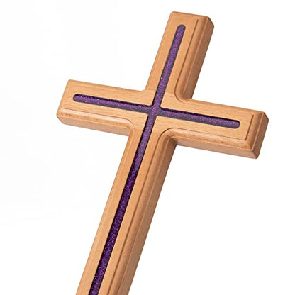 ARCHOBAN Cross for Wall, 12 Inch Handmade Catholic Wooden Wall Cross Decor, Giftable - size: 12"L x 5.7"W