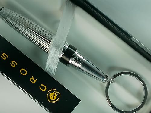 Cross Limited Collection Lamina Dalton Ballpoint Pen with Ribbed Barrel and Key Fob/Ring, in Gift Box