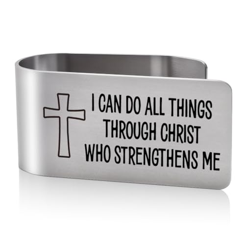 I Can Do All Things Through Christ Car Visor Clip Christian Gifts - color: silver 9