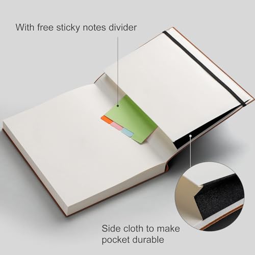 AHGXG Lined Journal Notebook, 320 Numbered Pages, B5 (7.6'' X 10'') - color: Brown, size: B5
