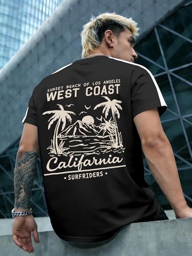 Christian Faith Over Fear Shirt for Men Jesus Religious Shirts Oversized T-Shirt - color: Ca-black, size: Medium
