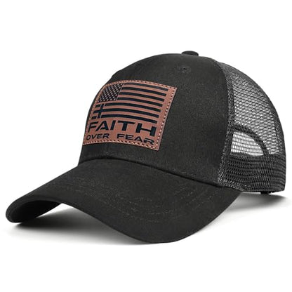 Christian Hats for Men Women, Faith Over Fear Hat - color: Letter