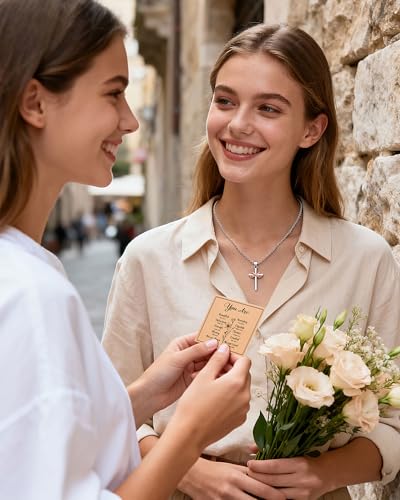 UPROMI You Are Always Loved - Infinity Cross Necklace for Girls & Women