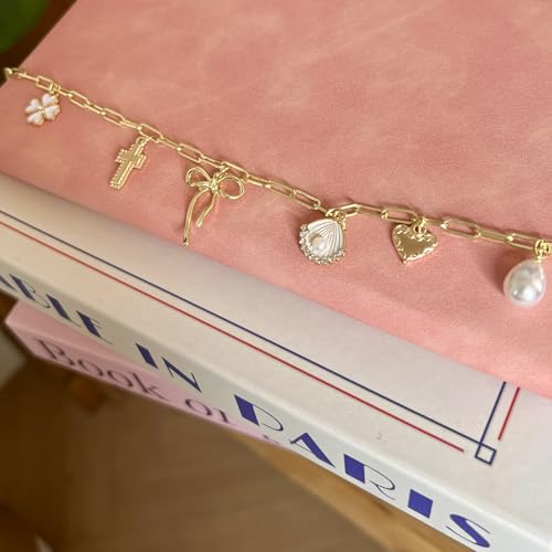 Bible Charm Chain,Scripture Bookmark Accessories for Bible Study (Style E) - style: Style E