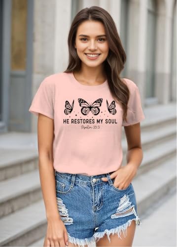 Women Christian Faith T Shirts - color: 3slight Red, size: Medium