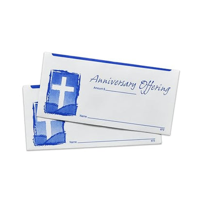 Anniversary Offering Envelopes for Church | 3" x 6 5/16" (100)