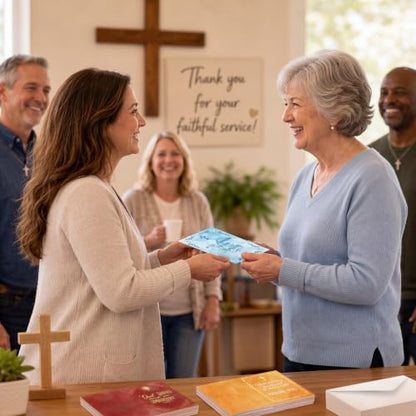 Affrolling 50 Pack Christian Ministry Appreciation Cards Bulk with Envelope - style: Ministry Watercolor Style
