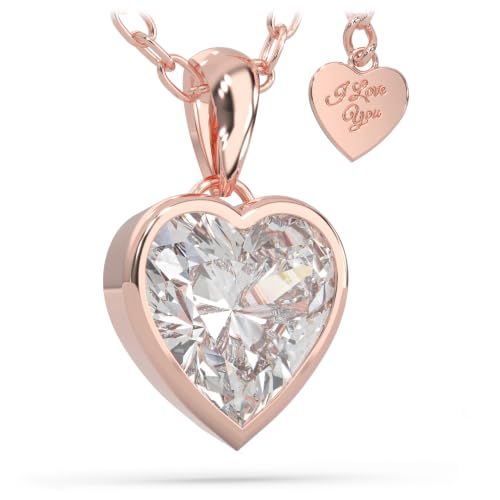 SERASAR Premium Necklace Women| 316L Stainless-Steel | 18 Carat - color: Rosegold, style: Love