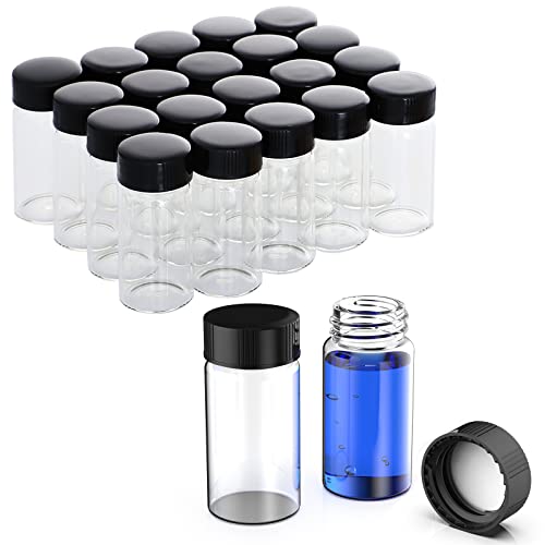 FOUR E'S SCIENTIFIC 20ml Glass Vials, Clear Sample Vials 100 Pack - size: 20ml Clear
