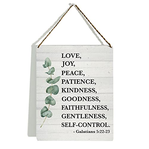 KongMoTree Fruit of the Spirit Wall Art Sign, Fruit of the Spirit Sign, Bible Verse Sign, Farmhouse Scripture Wall Decor, Galatians 5:22-23, Christian Gifts, 8x10 Inches - color: Galatians 5:22-23.