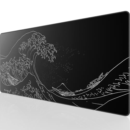 KTRIO Large Gaming Mouse Pad, Desk Mat, 31.5 x 15.7 in, Kanagawa Wave, XXL - color: Kanagawa Wave, size: 31.5l X 15.7w Inches