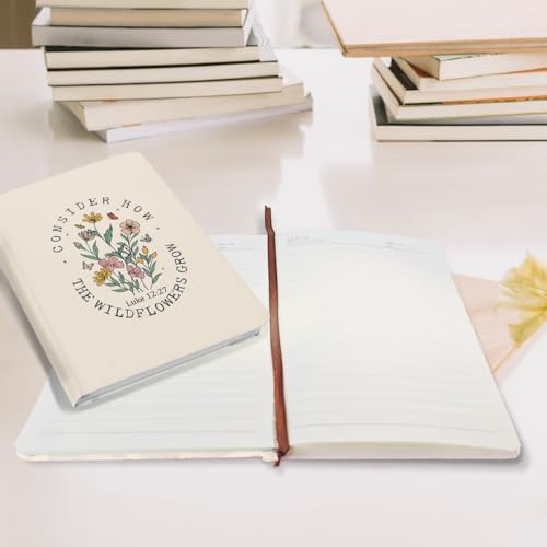 Beige Christian Hard Shell Journal Notebook 200 Sheets (5.8 x 8.3) - color: Multi 1152