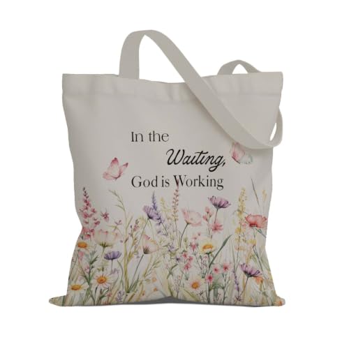 Christian Canvas Tote Bag,Christian Bags For Women. - color: White Christian Totebag-7