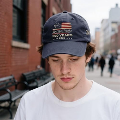 250th Anniversary 250 Years Freedoms Baseball Hat Running Embroidered Cap for - color: Navy Blue7