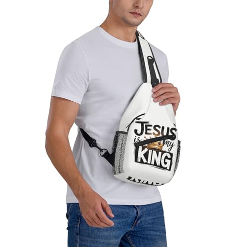 Jesus Crossbody Sling Bag For Women Men Fashion Jesus Is King Chest Bag Shoulder Sling Backpack Daypack For Sport Travel Hiking - color: Jesus is King 3