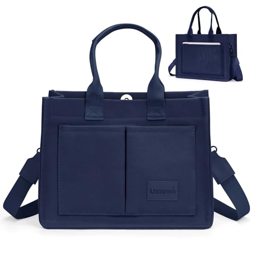 LHMTQVK Canvas Tote Bag for Women, Work & Bible Study Handbag - color: Blue