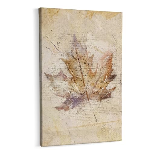HIWX Fall Decorations For Home,Fall Wall Art Canvas,Vintage Watercolor Maple Leaf Autumn Fall Framed Canvas Wall Art Decor,Fall Autumn Wall Art Artwork Home Decoration For Room Bedroom 16x24 Inch - color: fall 3, size: 24"L x 16"W