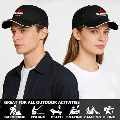 Jesus Baseball Cap for Men and Women Adjustable Christian Trucker Hat Fashion Cross Golf Hat - color: Jesus Cross Christian Romans 1:16