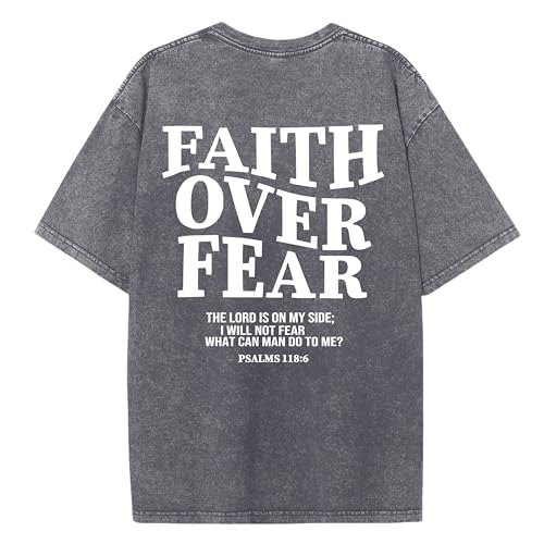 Christian Believer Faith God Religious T-Shirt Jesus Shirts for Women Men - color: Light Graya, size: Small