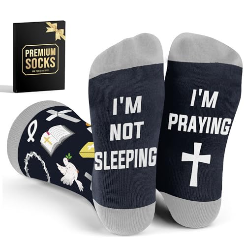 Pastor Appreciation Gifts - Pastor Socks for Men, Spiritual Gift for Pastor - color: I'm Praying_grey