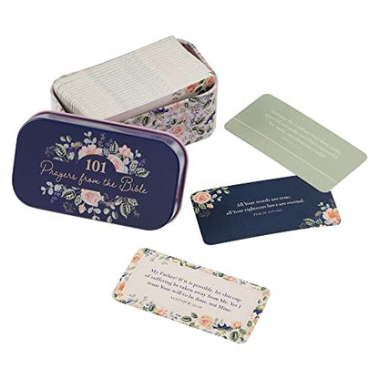 Christian Art Gifts Scripture Cards, 101 Prayers from the Bible, Daily Scripture Encouragement for Women in Tin, 51 Double Sided Cards