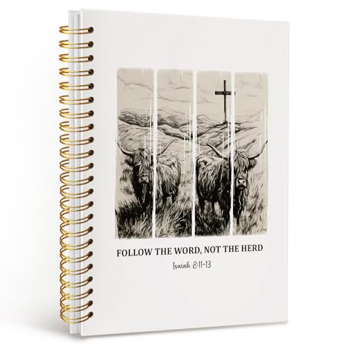Western Gifts Christian Gifts for Women,Highland Cow Notebook - color: Isaiah 8:11-13