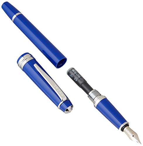 Cross Bailey Light Polished Resin Refillable Fountain Pen, Extra-Fine Nib, Includes Premium Gift Box - Blue