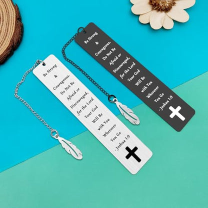 2Pcs Christian Bookmark Religious Gifts for Women Men Christian Birthday Gift Reading Lovers Gift Bible Verse Book Markers Scripture Gifts Inspirational Present for Friends