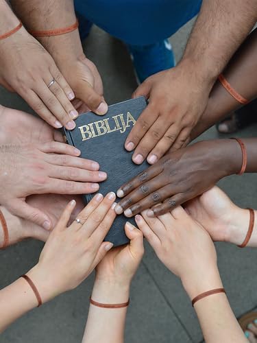 Sureio 15 Pcs Christian Bracelet Scripture Bible Verse Gift - color: Brown