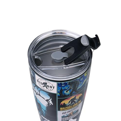 20 Oz Big foot Tumbler – Sasquatch Travel Cup for Men & Women, Funny Cryptid Coffee Mug, Big Foot Lover Gift, Keeps Drinks Hot & Cold - color: Bigfoot All