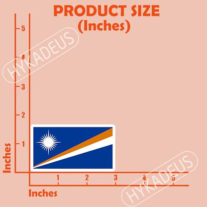 (3Pcs) Marshall Islands Flag Stickers – Marshallese National Flag Vinyl Decals, Waterproof Sticker for Laptop, Water Bottle, Scrapbook, Phone Case, Travel Gear, 3" x 1.6" - color: Marshall Islands