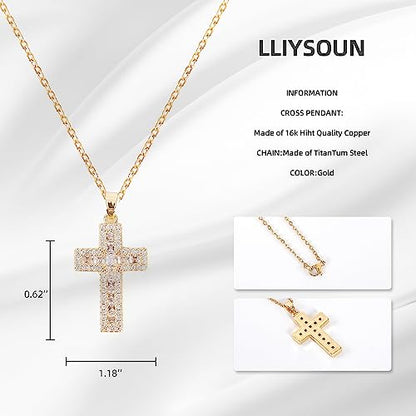 Cross Pendant Necklace for Women Jewelry Gold Cross Necklaces for Women Cross Necklace Minimalist Trendy Jewelry Valentines Day - style: CN15