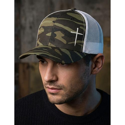 Christian Hats for Men Women,Jesus Cross Hat Christian Religious Gifts for Birthday/Christmas - color: 392.camo-10