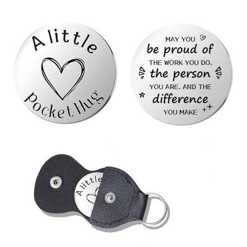 Pocket Hug Token for Women Men Him Birthday Inspirational Gifts for Daughter Friend Long Distance Gifts for Wife Mom - color: May You Be Proud of the Work You Do