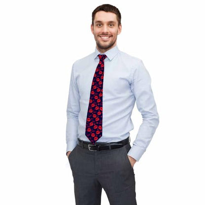 Men's Ties Novelty Tie Necktie for Men Teen Boys Multicolor Tie Party Holiday Thanksgiving Christmas - color: Sexy Red Lips