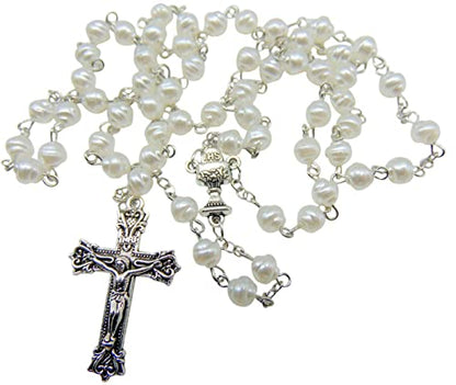 Westmon Works First Holy Communion Rosary Set with Bead Rosary in a Plastic Case