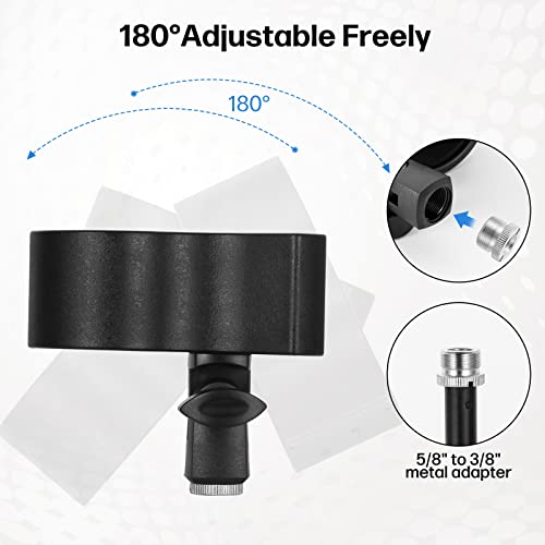 BILIONE Large Microphone Clips for Mics with Outer Diameter 1.26" to 2.3" - color: black, size: 2 Pack