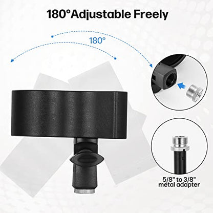 BILIONE Large Microphone Clips for Mics with Outer Diameter 1.26" to 2.3" - color: black, size: 2 Pack