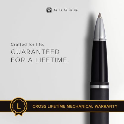 Cross Calais Rollerball Pen, Matte Black, Medium Point, Black Ink - color: Matte Black
