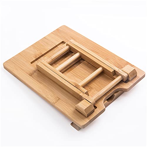 Bamboo Tablet Stand Holder Adjustable Folding Wood iPad Stand with Chargeable Hole for Desk iPad Cooking Stand - style: A Tablet Stand