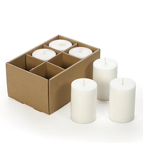 Hosley 2x3 High Pillar Candles, Set of 6. White, Unscented. Bulk Buy. Ideal for Wedding, Emergency Lanterns, Spa, Aromatherapy, Party, Reiki, Candle Gardens O4 - size: 2"D x 3"H-6 count