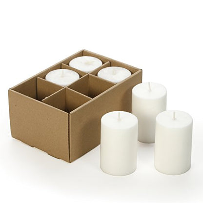 Hosley 2x3 High Pillar Candles, Set of 6. White, Unscented. Bulk Buy. Ideal for Wedding, Emergency Lanterns, Spa, Aromatherapy, Party, Reiki, Candle Gardens O4 - size: 2"D x 3"H-6 count