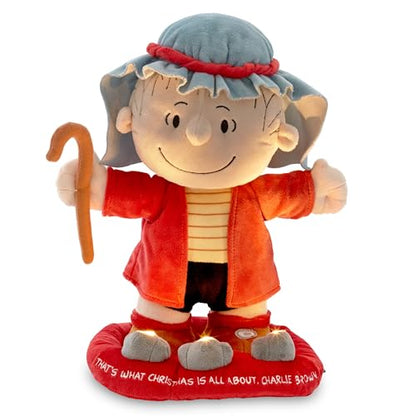 Hallmark Peanuts Plush with Sound, Motion and Light (Shepherd Linus) - style: Linus in Shepherd Costume